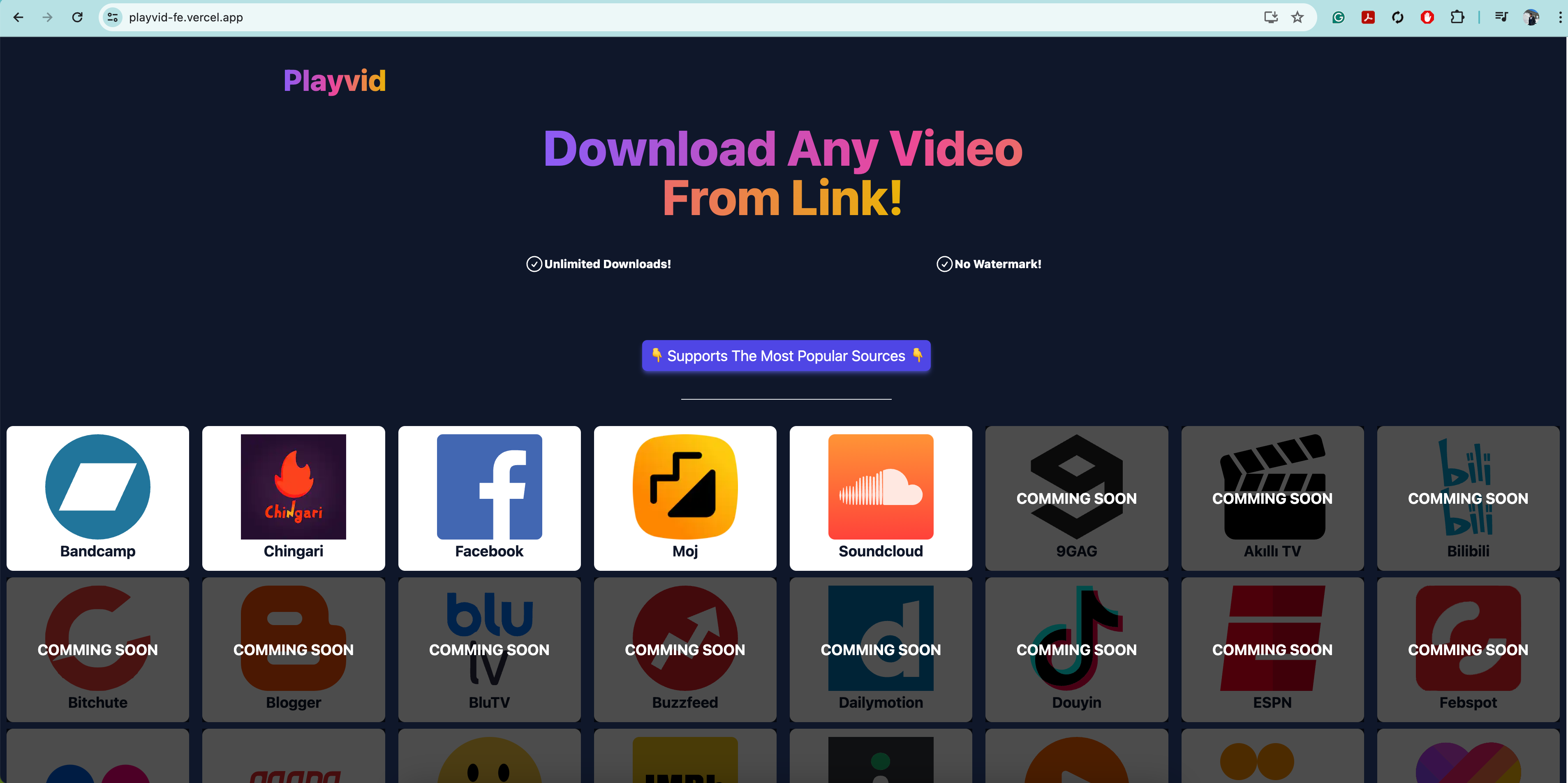 Playvid Downloader